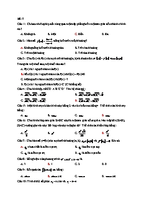 Đề kiểm tra môn Toán - Đề 7